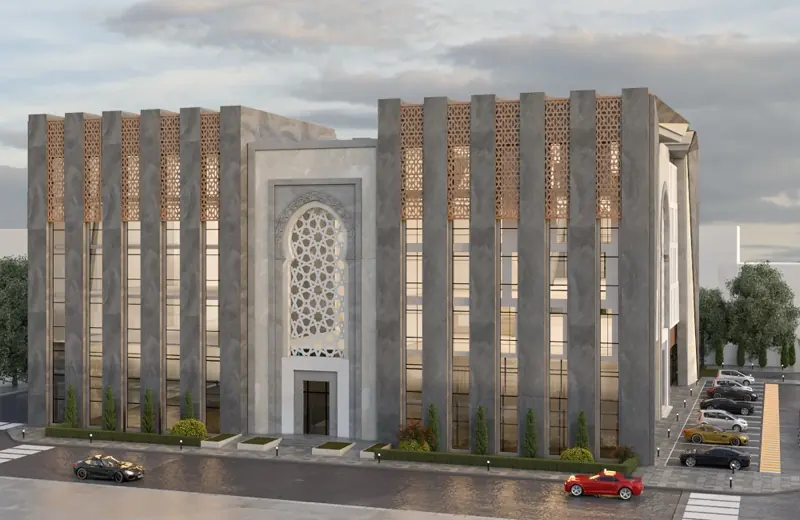 الواجهة الحجرية والمشربيات النحاسية